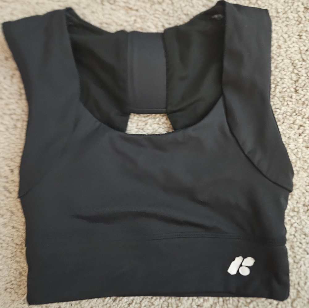 Black Sports Bra with Logo